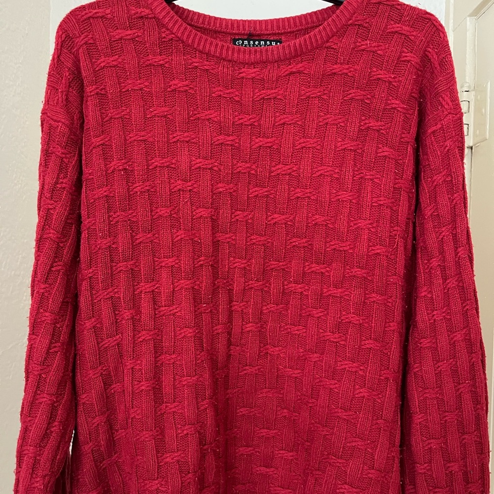 Red knit sweater - Picture 2 of 2